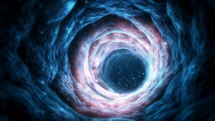 Wall Mural - Light and energy are swirling around a tunnel in interstellar space, creating a mesmerizing spectacle of cosmic beauty and scientific wonder