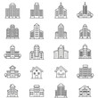© Cumi Studio - set of houses icons line