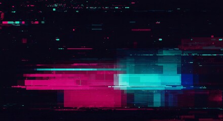 Glitched data pattern with vibrant colors