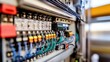 © somsri - Control panel with labeled wire connections running to various electrical components