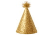 © ArtBox - Golden party hat shining on transparent background