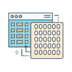 Database Migration Showing Data Transfer Between Two Systems With Clean Design