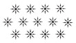 © Saidar - A seamless black and white star pattern with a snowflake and compass element, perfect for winter holiday decoration
