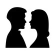 © IsratJahan - Silhouette of couple in love vector illustration for valentine s day and wedding design needs