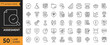 © twenty-icons - Assesment outline icon set. Containing Assesment, Evaluation, Audit, analysis, plan, result, and more. Editable stroke. Vector illustration.