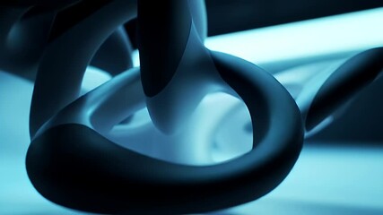 Abstract Intertwined Blue Shape with Flowing Lines And Gradient Lighting Modern Design Element for Creative Backgrounds