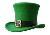Green leprechaun hat st patricks day isolated on transparent background