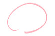 © คเณศ จันทร์งาม - Pink pencil highlight circle mark isolated on transparent background