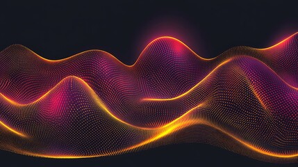 Abstract wavy digital network graphic