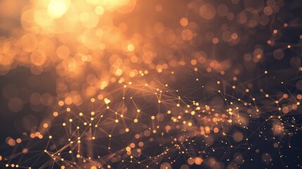 Abstract digital network with connection points and modern futuristic background