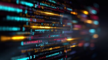 abstract programming code background for software development and scripting