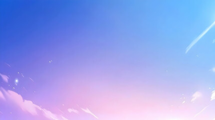 Wall Mural - Gradient colorful background of blue, pink, and purple sky with soft clouds illustration