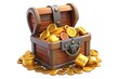© Sajib - Wooden treasure chest filled with gold coins