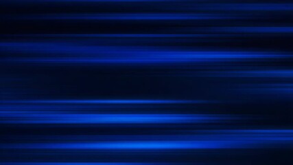 Wall Mural - Abstract Motion Background with Horizontal Blue Lines on Black