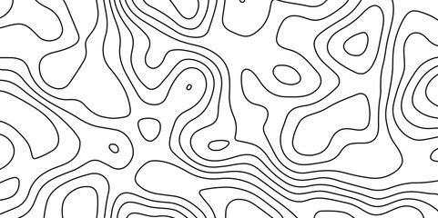 Wall Mural - Light White Contour Mapping with Abstract Terrain Flow and Minimal Topographic Pattern.