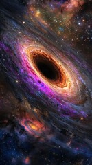 Wall Mural - cosmic black hole vortex in colorful nebula nebula colorful cosmic vortex universe cosmos galaxy car