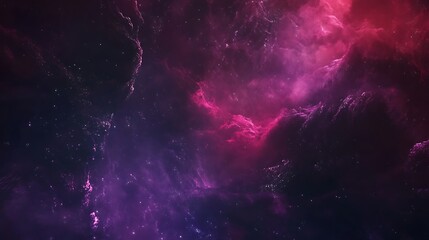 Wall Mural - Cosmic nebula with swirling clouds of purple, magenta and red creating a celestial dreamscape