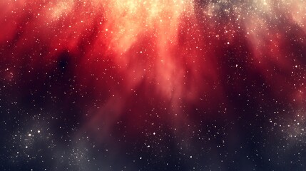 Wall Mural - Abstract red nebula cosmic background with stars, galaxy and light rays for creative design
