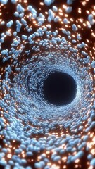Wall Mural - Abstract tunnel light shapes background