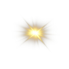 Wall Mural - sunlight flash with magic glitter and futuristic glow scene - vector illustration with ray projectio