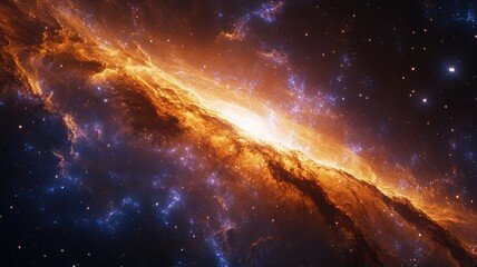 Wall Mural - vibrant cosmic nebula in deep space nebula space cosmic vibrant galaxy universe stars astronomy gas