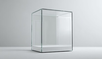 Empty glass display case