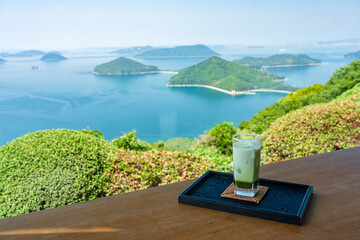 Wall Mural - 紫雲出山山頂のカフェからの景色