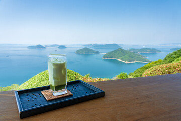 Wall Mural - 紫雲出山山頂のカフェからの景色