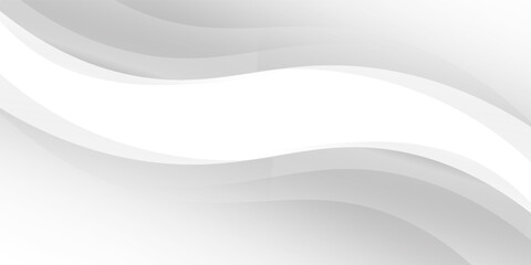 vector gray line background curve element with white space for text and message design, overlapping 