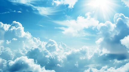 Wall Mural - blue sky with white cloud background. white cloud with blue sky background