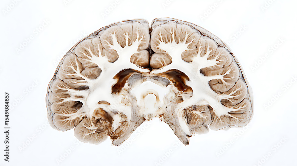 Human Brain Cross-Section: Detailed Anatomy Stock Photo | Adobe Stock