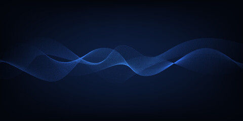 Wall Mural - abstract wave wireframe structure for digital technology background artificial intelligence concepts
