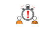 © Maureen - Time management and urgency concept illustration for business teamwork vector illustration