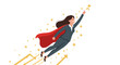 © Maureen - Businesswoman superhero soaring with confidence and success for empowerment design vector illustration