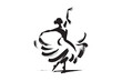 © Victoria - Flamenco dancer poses brush sketch style vector illustration