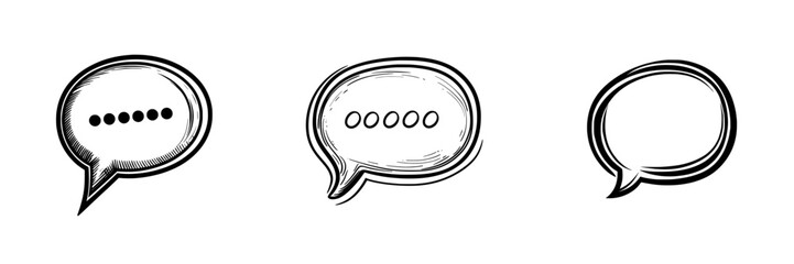 the illustration is modern and features a speech icon that has been isolated on a white background