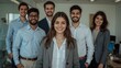 © mattegg - Confident diverse business team portrait in modern office