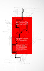 Wall Mural - digital circuit visualization vector background. pattern with interconnected lines, nodes.
