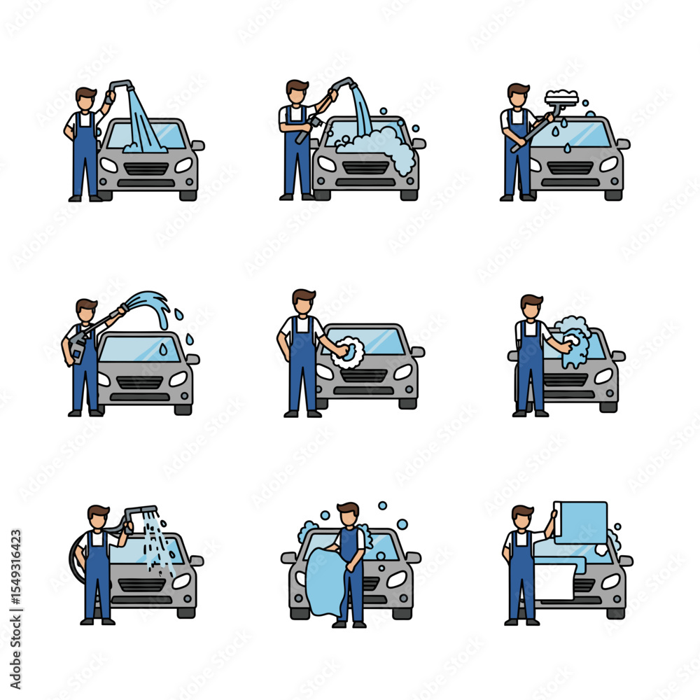 Complete Car Wash Guide Step-by-Step Illustrated Instructions for a