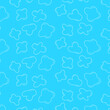 © Helios - cloud shapes in light blue outline on a white background. The playful and organic forms are ideal for kids' designs, pattern creation, or decorative illustrations.