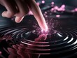 © Peluru - Finger initiates cosmic ripple effect with a touch of futuristic energy