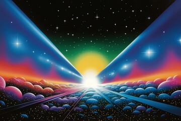 Canvas Print - galaxy bright nature night.