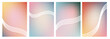 © sasa_elebea - Contemporary Gradient Background Vector Set. Poster Cover Template. Contrasting Waves Shapes