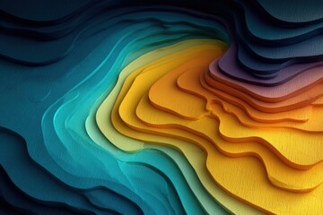 Wall Mural - colorful abstract gradient background with topographic design layers