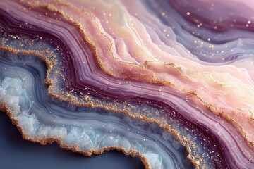 Wall Mural - colorful swirling marble gradient design with gold accent effects