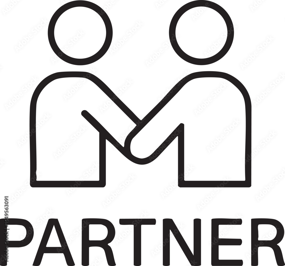 Partnership Icon Teamwork, Collaboration, and Alliance Symbol Stock ...