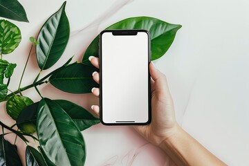 Flawless Picture of 3D Responsive Hand Holding Smartphone App Screen Device Mockup Psd