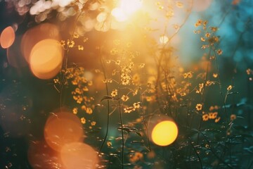 Wall Mural - summer light leaks backgrounds sunlight outdoors.