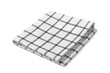 © Zaleman - Checkered tablecloth with blue and white pattern folded neatly on a surface