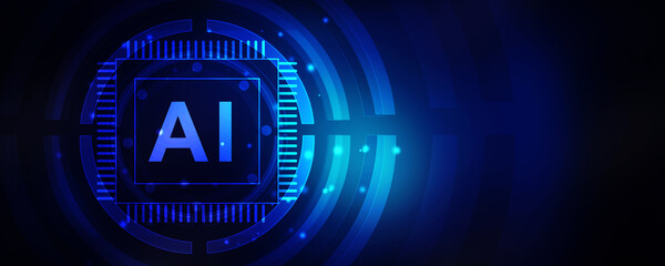 2d illustration Artificial Intelligence (AI) concept
